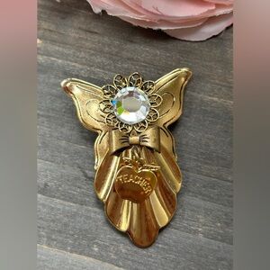 Vintage "Teacher" Gold Tone Angel Brooch